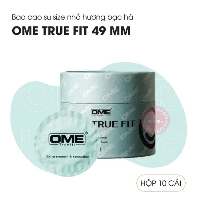 Bao cao su Ome True Fit hương bạc hà