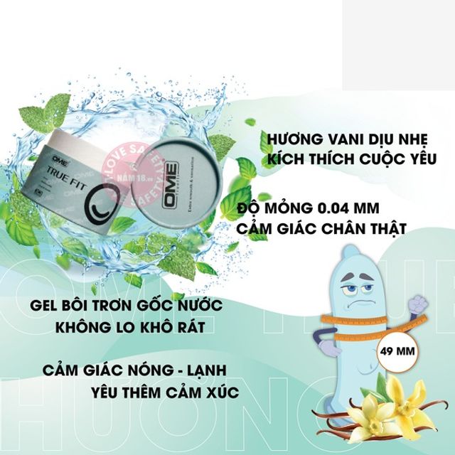 Bao cao su Ome True Fit