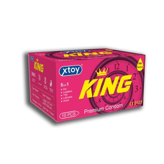 Bao Cao Su Kéo Dài Thời Gian Xtoy King 5in1 Hương Chuối