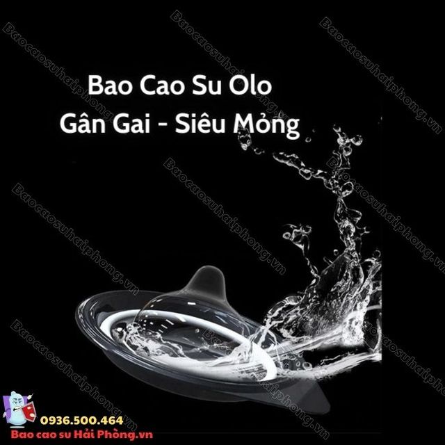 (Nhập khẩu) Bao Cao Su Gân Gai Olo 0.01 Vàng Hộp 10 Cái Chính hãng - hình ảnh thực tế