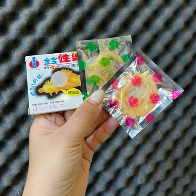 (Auth 100%) Bao Cao Su Gai Bi Gold Hộp 2 C&aacute;i Ch&iacute;nh h&atilde;ng - h&igrave;nh ảnh thực tế