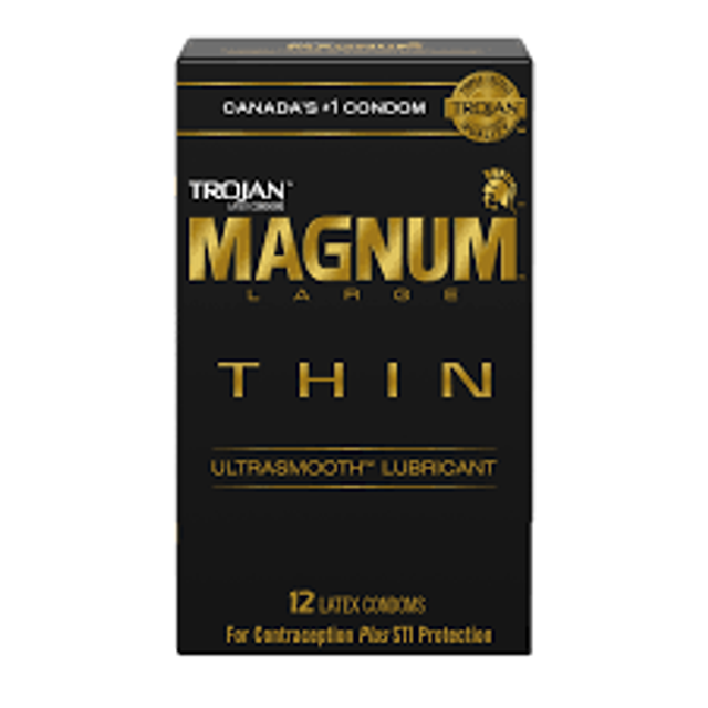 (Auth 100%) Bao cao su sieu mỏng size lớn Trojan Magnum Thin | Hộp 12
