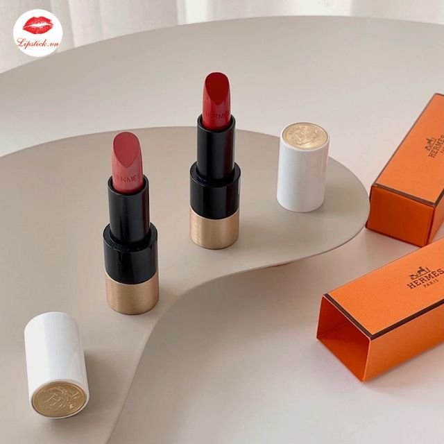 Son Hermès 19 Rose Bruyère Rouge Satin Lipstick Màu Hồng