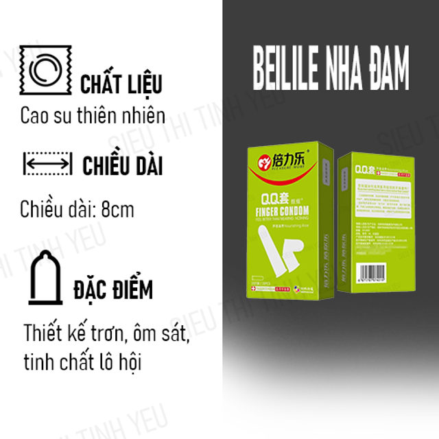 (Auth 100%) Bao Cao Su Beilile Viên Bi Ở Đầu Hạt rung Dày Và Dài 3 cm - hình ảnh thực tế