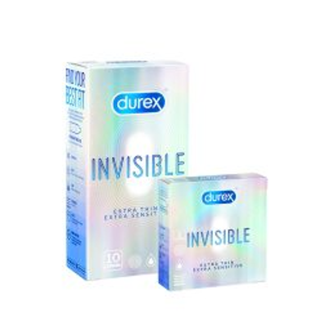 (Nhập khẩu) Bao Cao Su Durex Invisible Extra Thin, Extra Lubricated