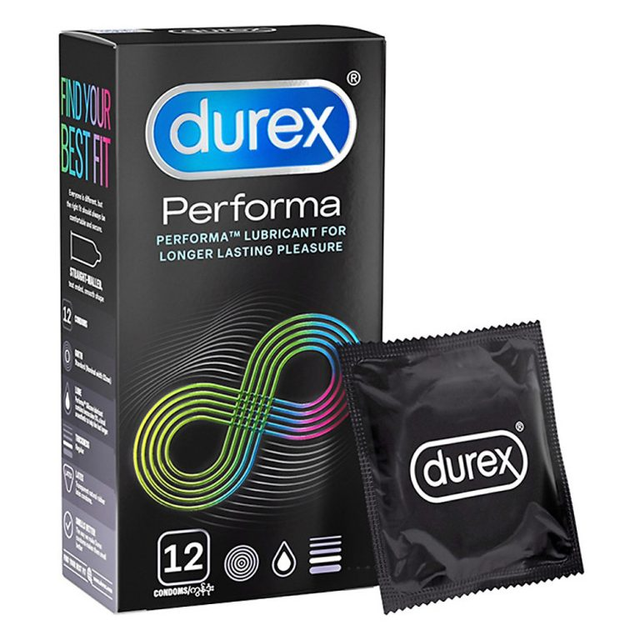 (Chính hãng) Bao Cao Su Durex Performa Kéo Time 12 cái 1 hộp Chính