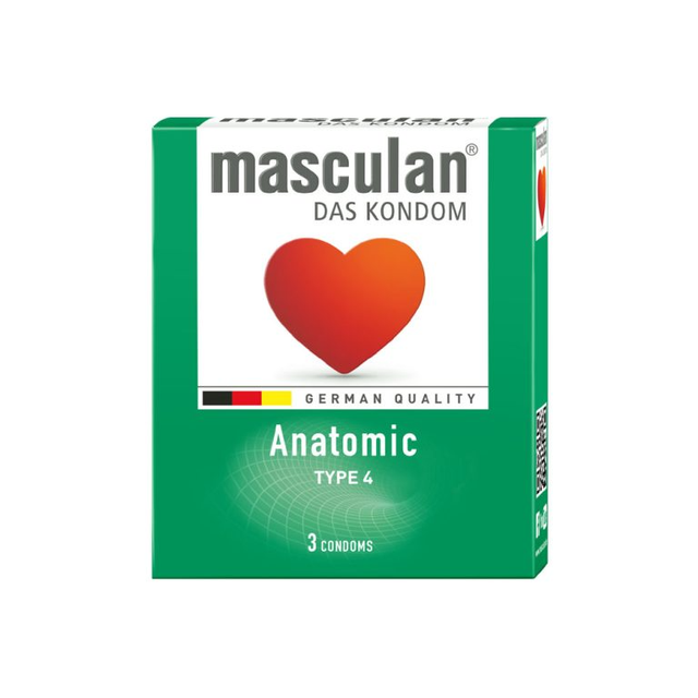 (Nhập khẩu) Bao Cao Su Masculan Anatomic Tạo Dáng Hoàn Hảo 3 cái 1