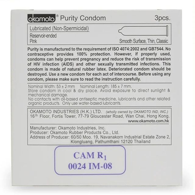 Bao cao su Okamoto Skinless Skin Purity