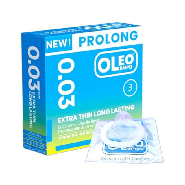 Bao Cao Su Oleo Prolong 0.03 Siêu Mỏng