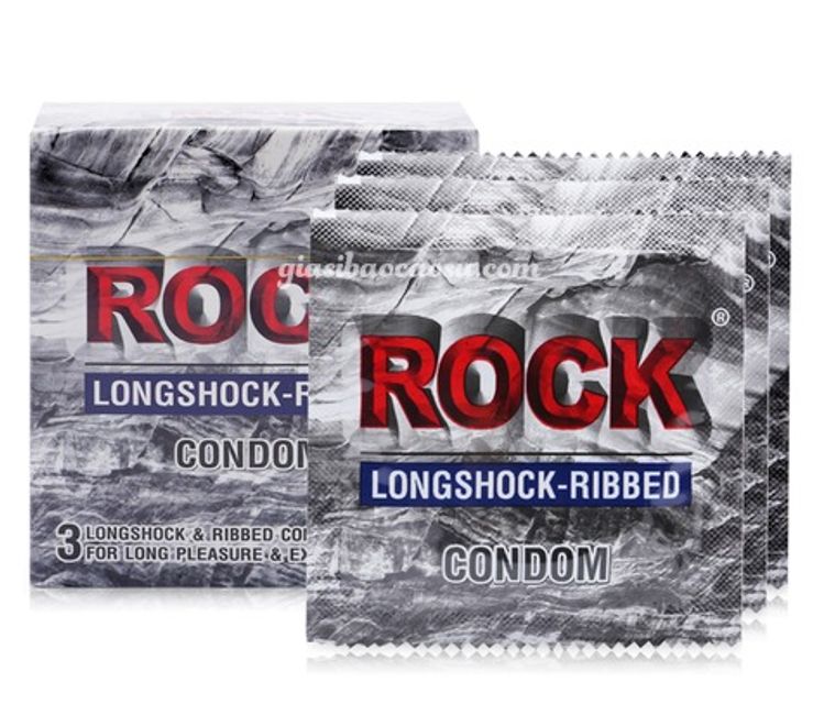 (Chính hãng) Bao Cao Su Rock Longshock Gân Gai 3 cái 1 hộp Chính hãng
