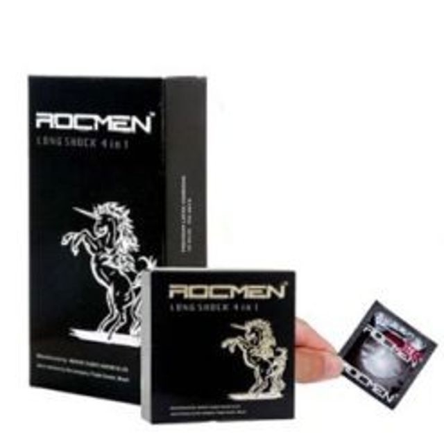 (Auth 100%) Bao Cao Su Rocmen Đen – Kích Thích Điểm G 3 cái 1 hộp - hình ảnh thực tế