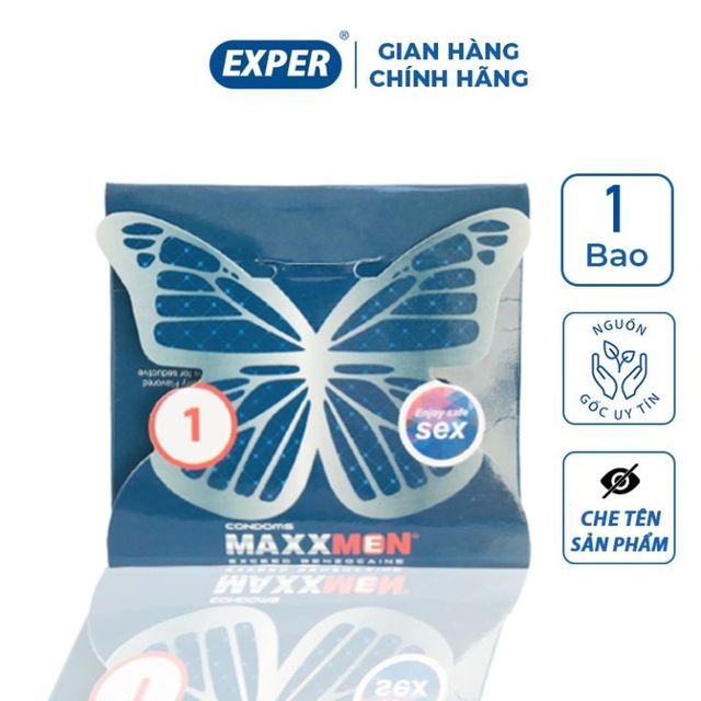(Auth 100%) Bao Cao Su MAXXMEN 6in1 Siêu Mỏng Gân Gai Cổ Thắt Chính - hình ảnh thực tế