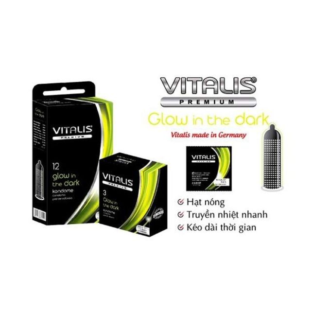 Bao Cao Su Vitalis Glow In The Dark