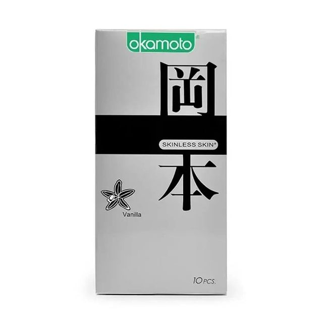 Bao cao su Okamoto Skinless Skin Vanilla Hương Vani 10