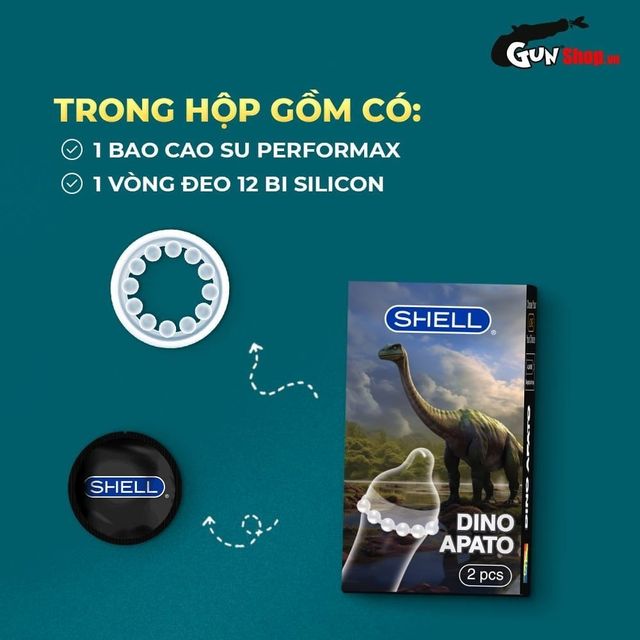 Bao cao su Shell Dino Apato
