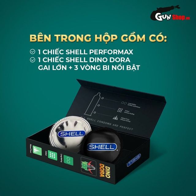 Bao cao su Shell Dino T-rex