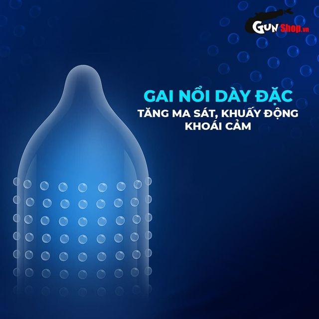 Bao cao su Shell Love Bead Gân nổi Kéo dài time 5 cái 1
