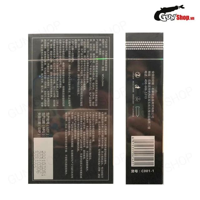 Bao cao su Muaisi 0.01 Đen Siêu mỏng
