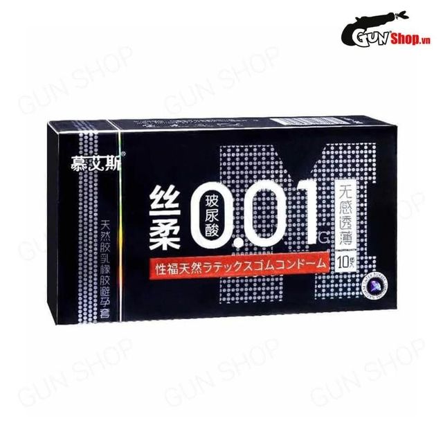Bao cao su Muaisi 0.01 Đen Siêu mỏng