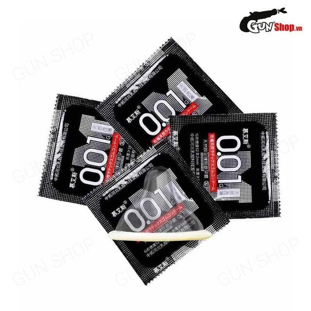 Bao cao su Muaisi 0.01 Đen Siêu mỏng