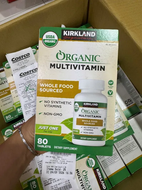 Vi&ecirc;n Vitamin Hữu Cơ Kirkland Signature Organic Multivitamin
