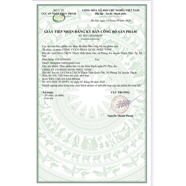 Bạch ng&acirc;n PV plus - siro ho