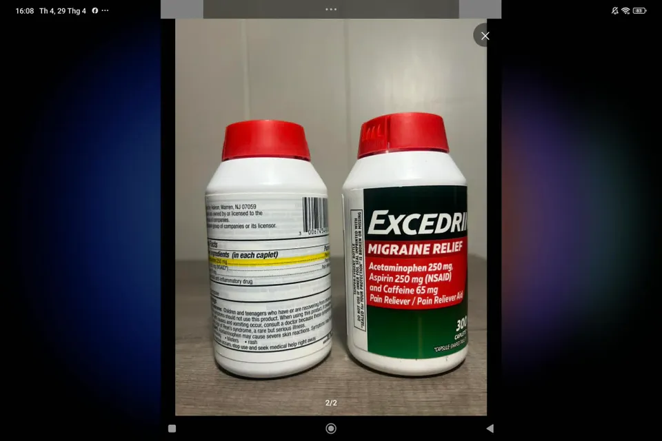 Vi&ecirc;n hỗ trợ chứng đau nửa đầu Excedrin Migraine