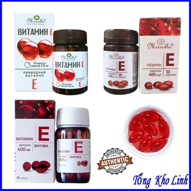 Vitamin E Đỏ Zentiva 400mg - Viên uống làm đẹp da của Nga, Hỗ trợ cấp ẩm, giảm thâm sẹo, Hộp 30 viên chính hãng - 2
