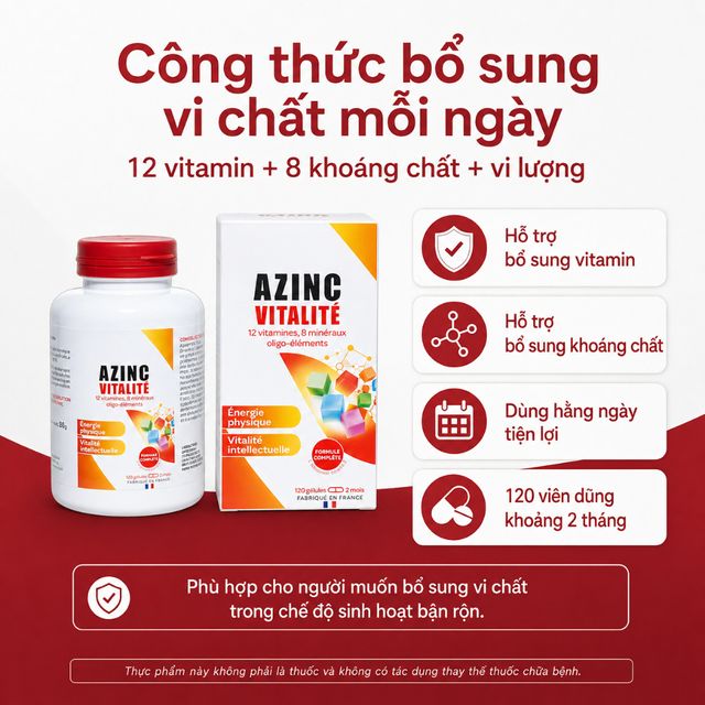 Hỗ trợ sức khỏe Azinc Vitalit&eacute; Arko Pharma