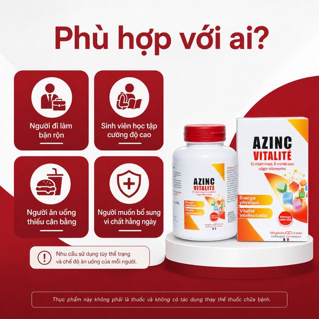Azinc Vitalit&eacute; Arko Pharma - vitamin v&agrave; kho&aacute;ng chất