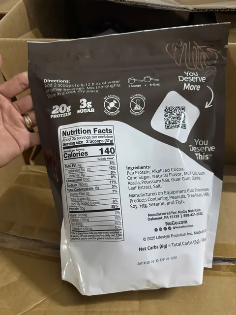 NuGo Plant Protein Vanilla 20g Protein 4g Sugar
