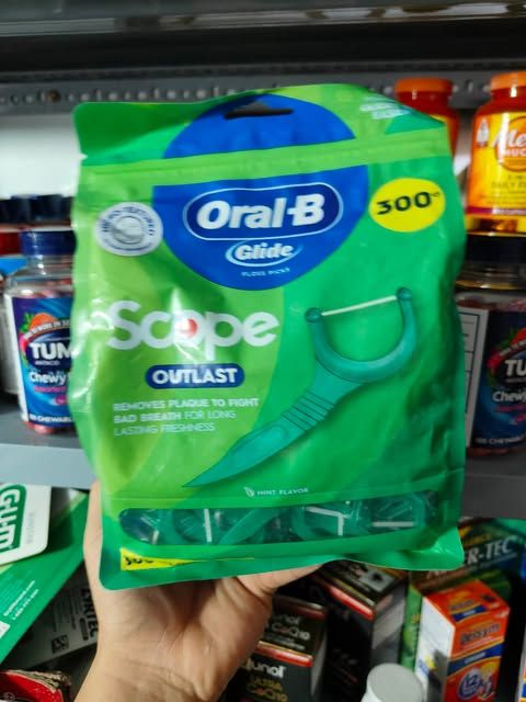 Tăm chỉ nha khoa Oral-B Glide Scope Outlast Floss Picks Mint 300 c&aacute;i