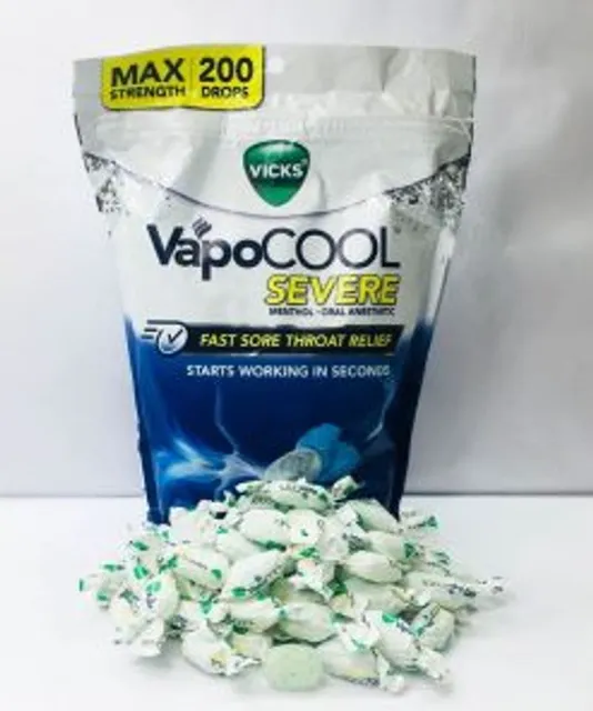 Kẹo ngậm Vicks VapoCool th&ocirc;ng mũi