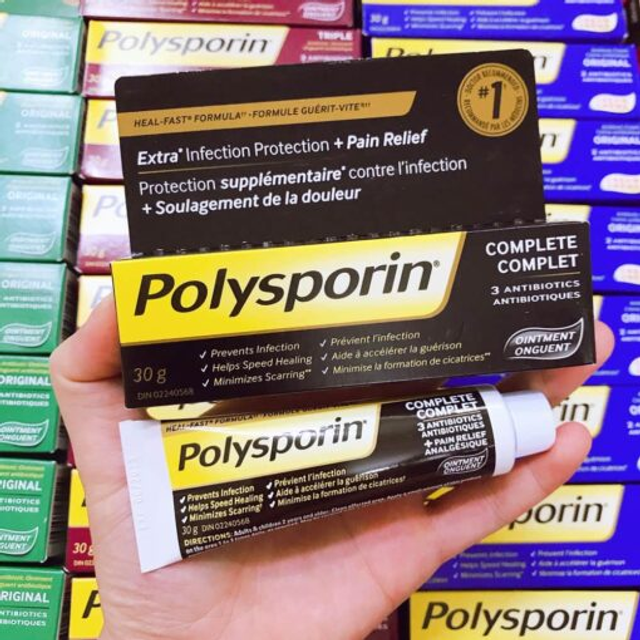 Th&agrave;nh phần Kem b&ocirc;i l&agrave;m mờ sẹo Polysporin