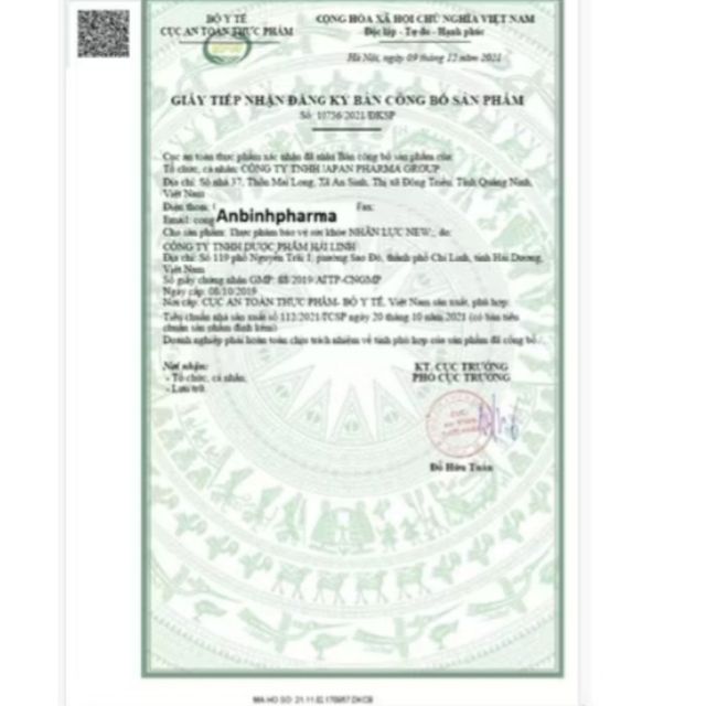 Hộp Vi&ecirc;n Uống NH&Atilde;N LỰC New
