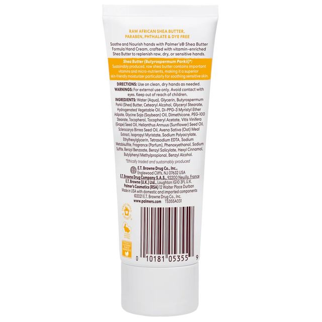 Kem dưỡng da tay Palmer's Raw Shea Nourish Hand Cream 96g