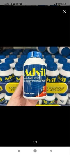 Thực phẩm chức năng sản phẩm hỗ trợ giảm đau hạ sốt Advil 360 vi&ecirc;n Ibuprofen 200mg