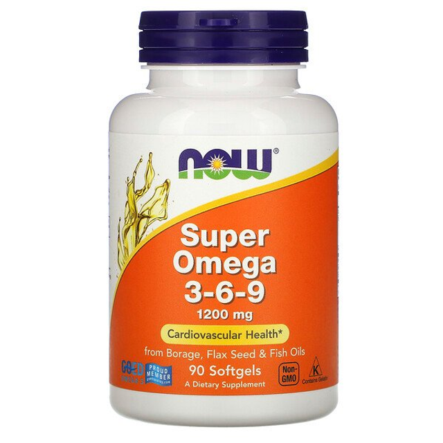 Dầu c&aacute; Now Super Omega 3-6-9 1200mg 90 vi&ecirc;n