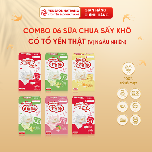 Sữa chua sấy kh&ocirc; c&oacute; tổ yến thật