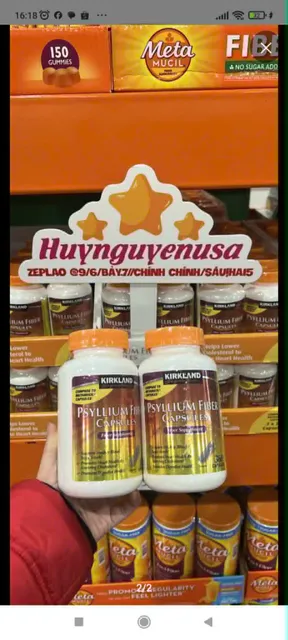 Kirkland Psyllium Fiber Capsules