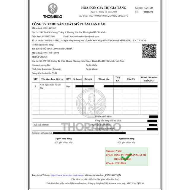 Kem N&aacute;m Ốc S&ecirc;n Thorakao