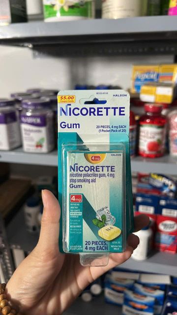 Nicolette 4mg - Hộp 20v Hỗ Trợ Cai Nghiện sản phẩm hỗ trợ L&aacute;