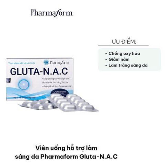 Vi&ecirc;n uống GLUTA NAC Pharmaform c&ugrave;ng sản phẩm l&agrave;m đẹp kh&aacute;c