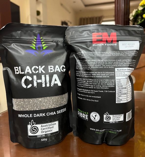 Hạt Chia Black Bag OMD Hữu Cơ 500g