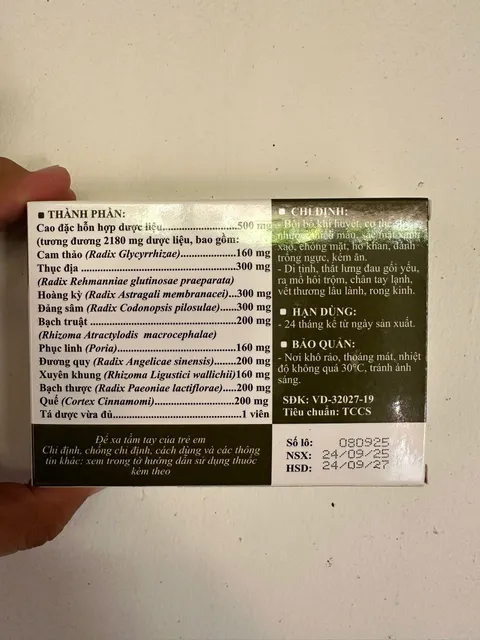 Thập To&agrave;n Đại Bổ Đ&ocirc;ng Dược Việt - 30 vi&ecirc;n nang cứng