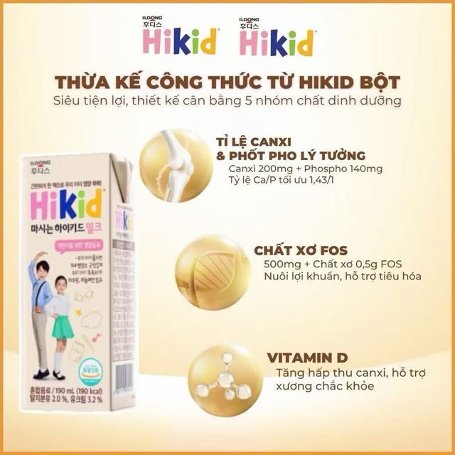 TH&Ugrave;NG Sữa Hikid cho b&eacute;