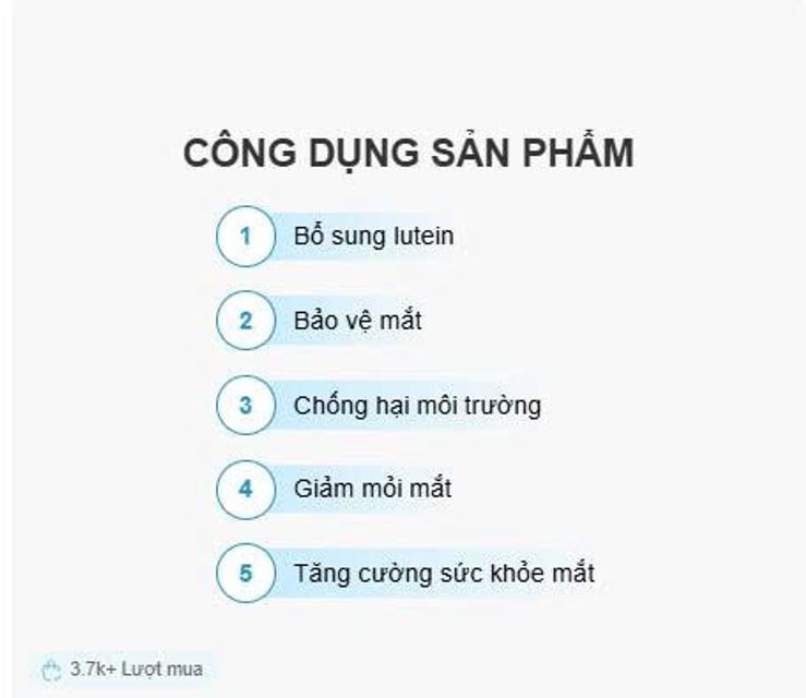 Vi&ecirc;n Uống Bổ Mắt Lutein 20mg Puritan's Pride