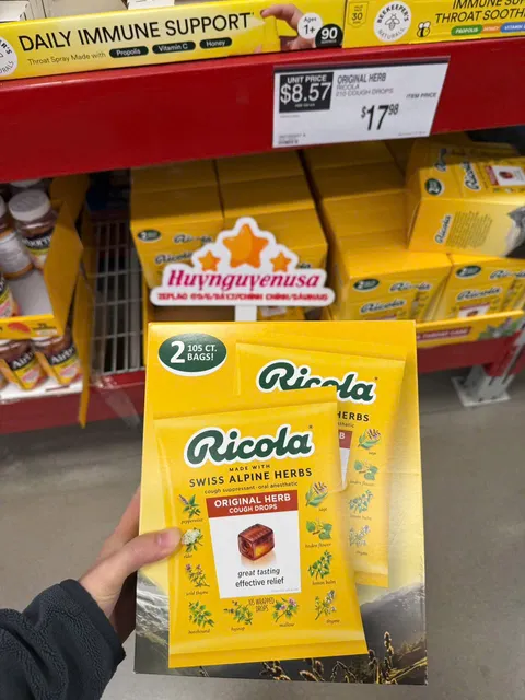 Kẹo Ricola Original 105 vi&ecirc;n nhập từ Mỹ