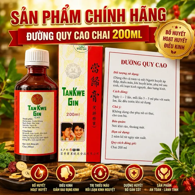 Cao Đương Quy Tankwe Gin Siro 200ml
