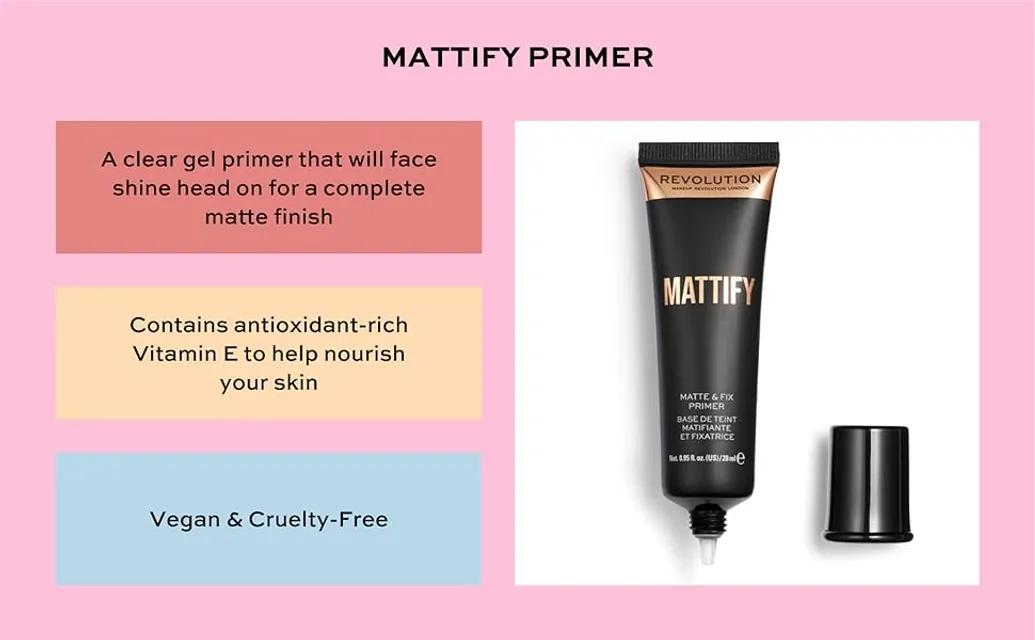 Kem L&oacute;t Kiềm Dầu Revolution Matte & Fix Primer Mattify 28ml